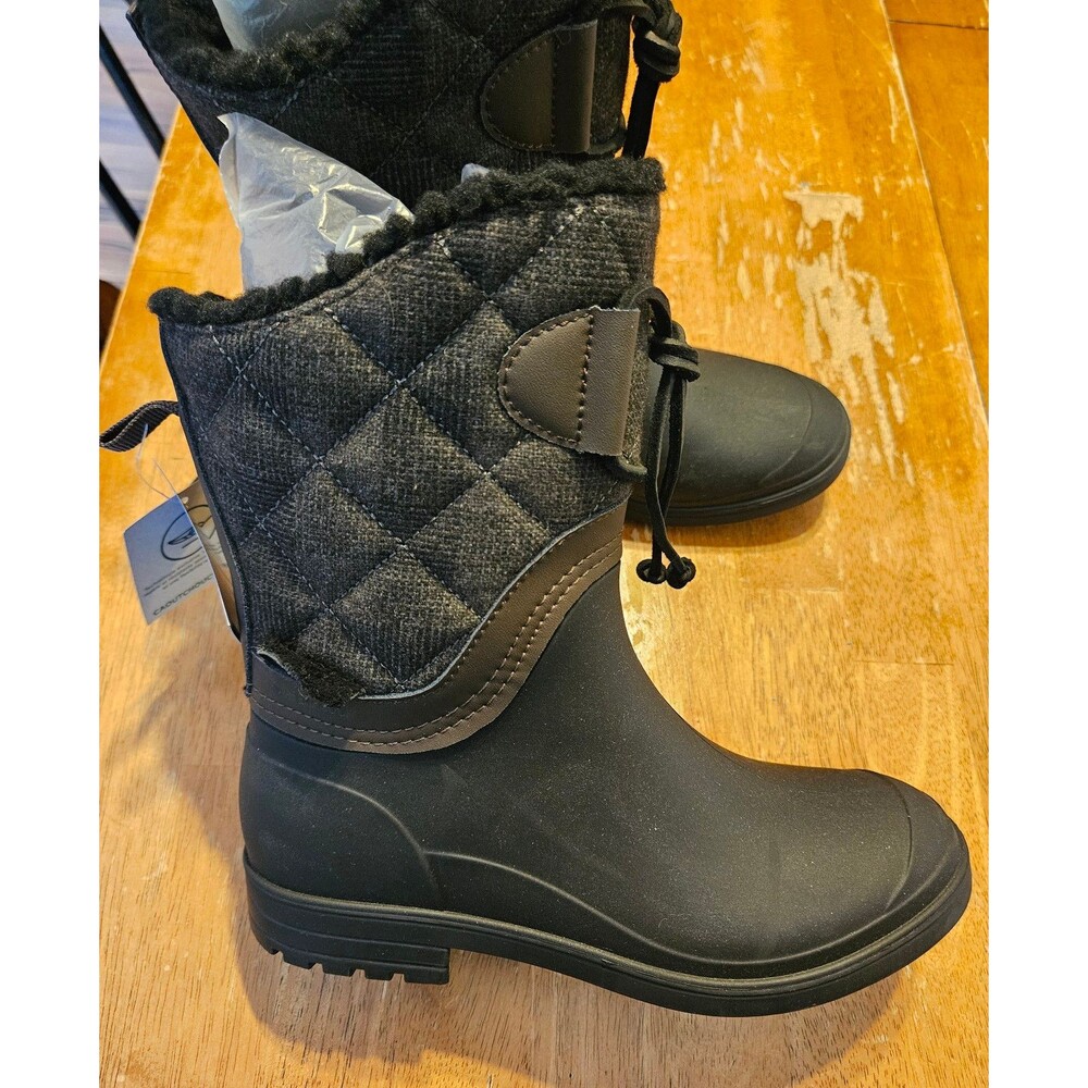 Kami Stella Winter Boots Size 5 New Rubber Leather Waterproof Traction Warm